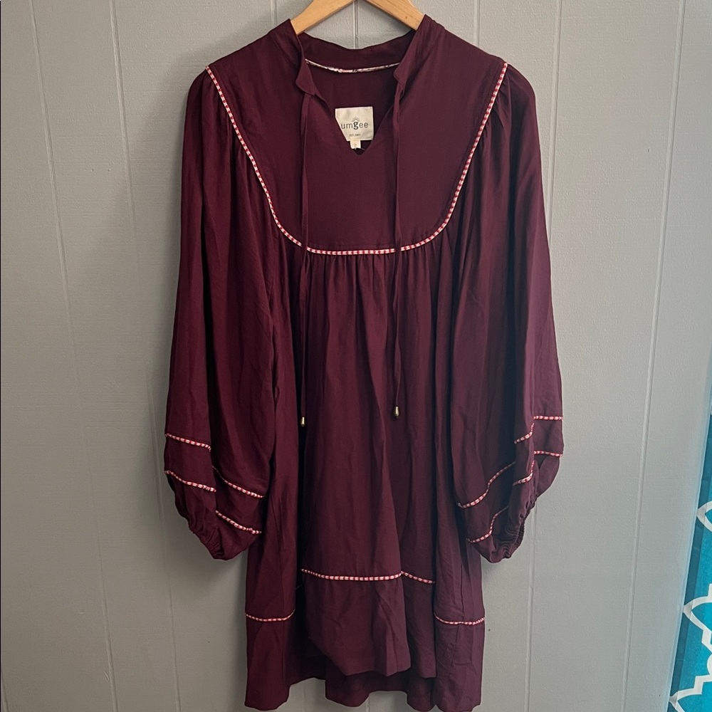 NWT Umgee Dress Large Burgundy